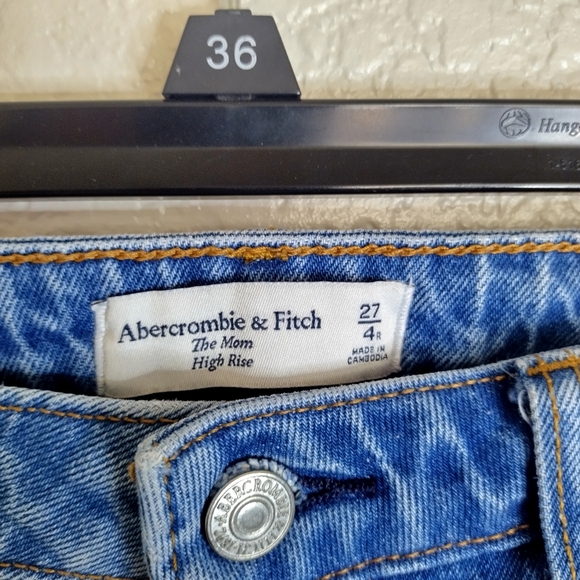 abercrombie and Fitch the mom high rise jeans Sz 27/ 4 - Picture 6 of 11